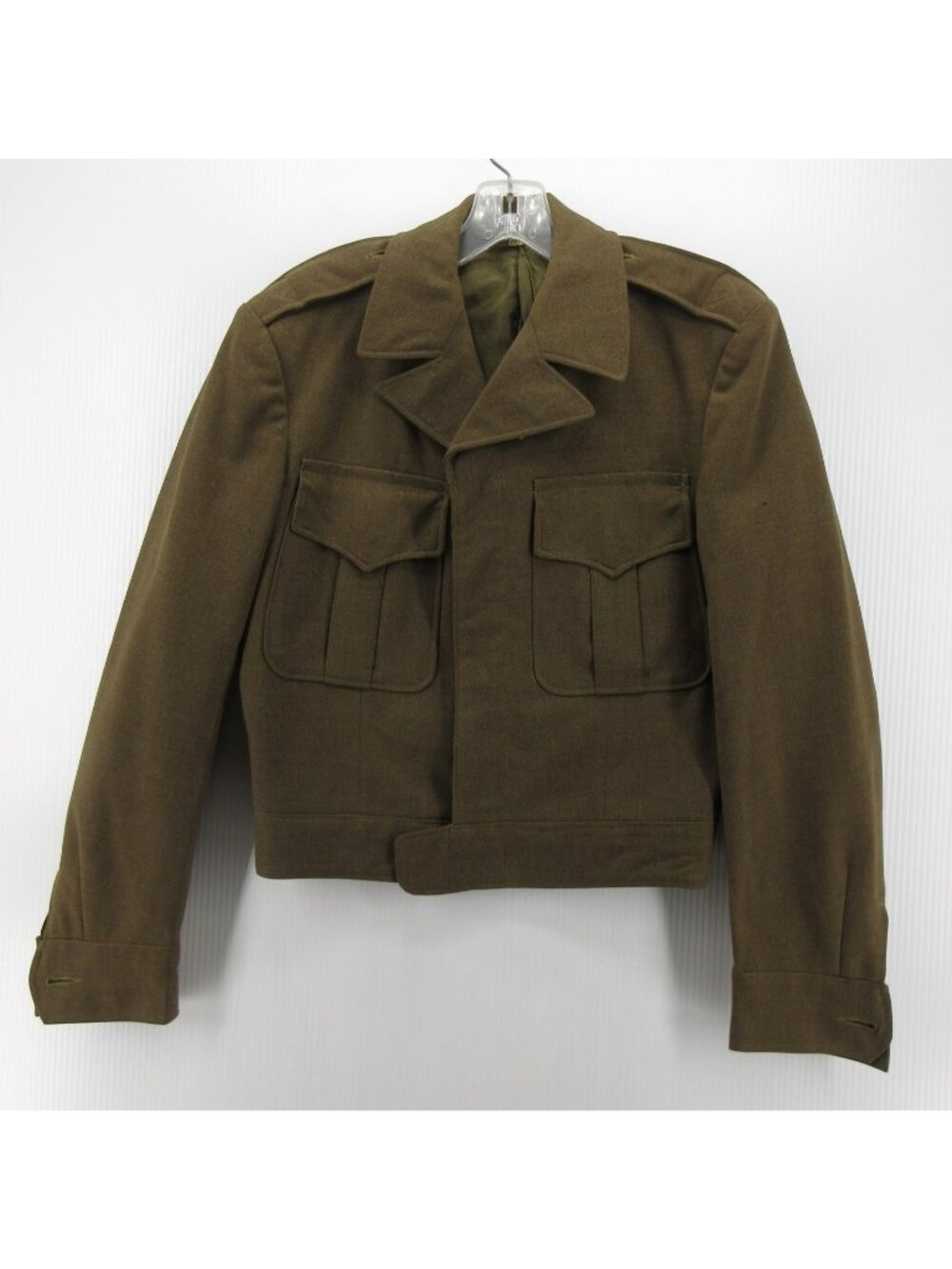 VINTAGE WWII US Army Jacket 36 Wool Ike Military Uniform 1940s 1946 *